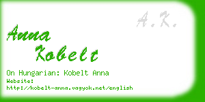 anna kobelt business card